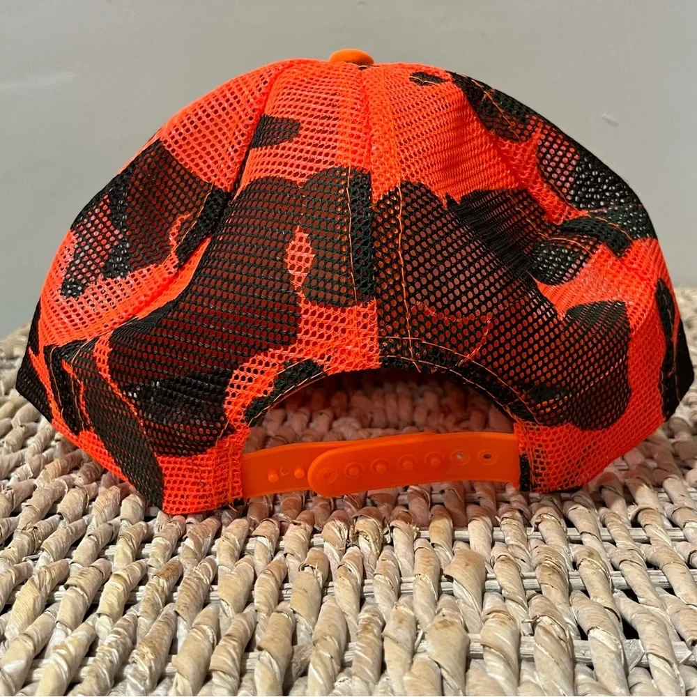 NEW Vintage Mt Rushmore Camo Adjustable SnapBack‎ hat Cap Orange  Green B…